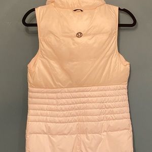 Cream colored Lululemon down filled vest size 8
